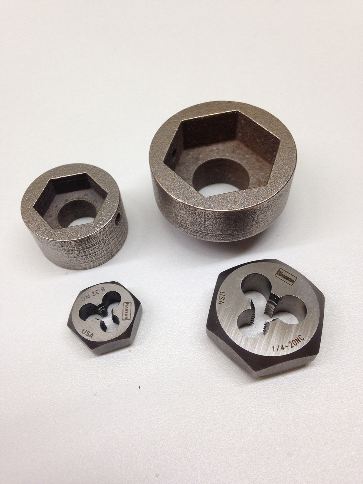 MOWRER WW LATHE TOOLS Hex die adaptors for watchmakers lathe tailstock