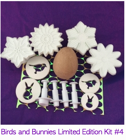 Birds and Bunnies spring project kit for polymer clay