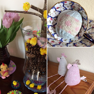 Collage of Easter crafts