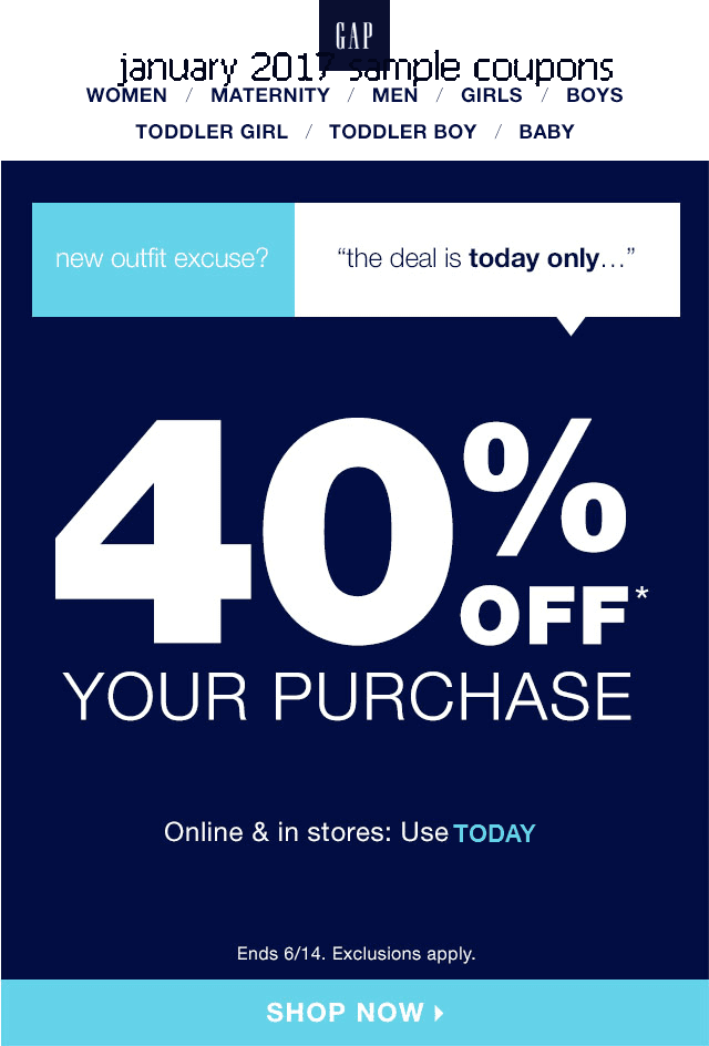 Printable Coupons 2018 Gap Coupons