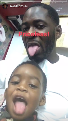 Photos: Teebillz and his son, Jamil, goof around on IG