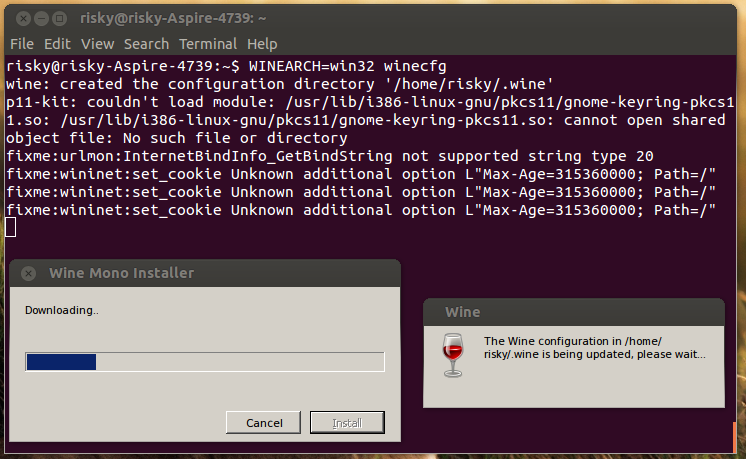 Не удалось скопировать файл obj debug. Отключение архитектуры i386 Linux. Wine mono не ставится. How to Run winecfg for Proton.
