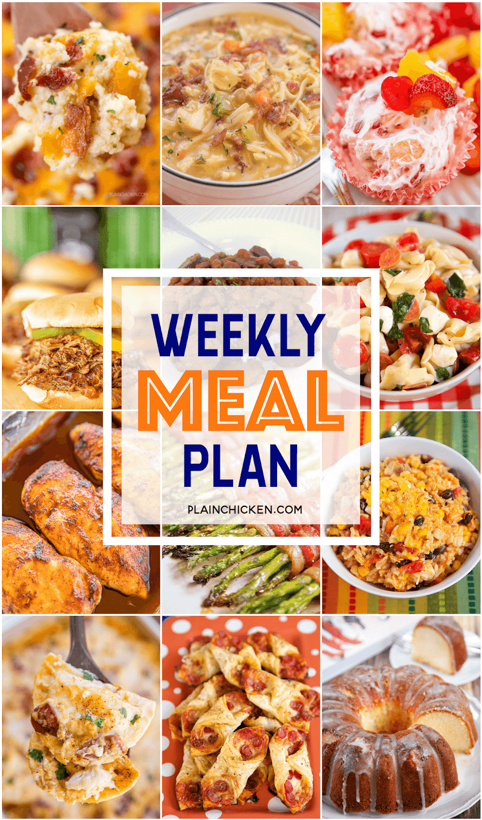 What's For Dinner? {Weekly Meal Plan} Plain Chicken®