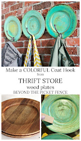 Make a Colorful Coat Rack from Thrift Store Plates