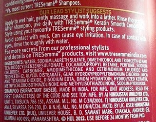 Tresemme & - Keratin Smooth for Straighter & Smoother Hair.