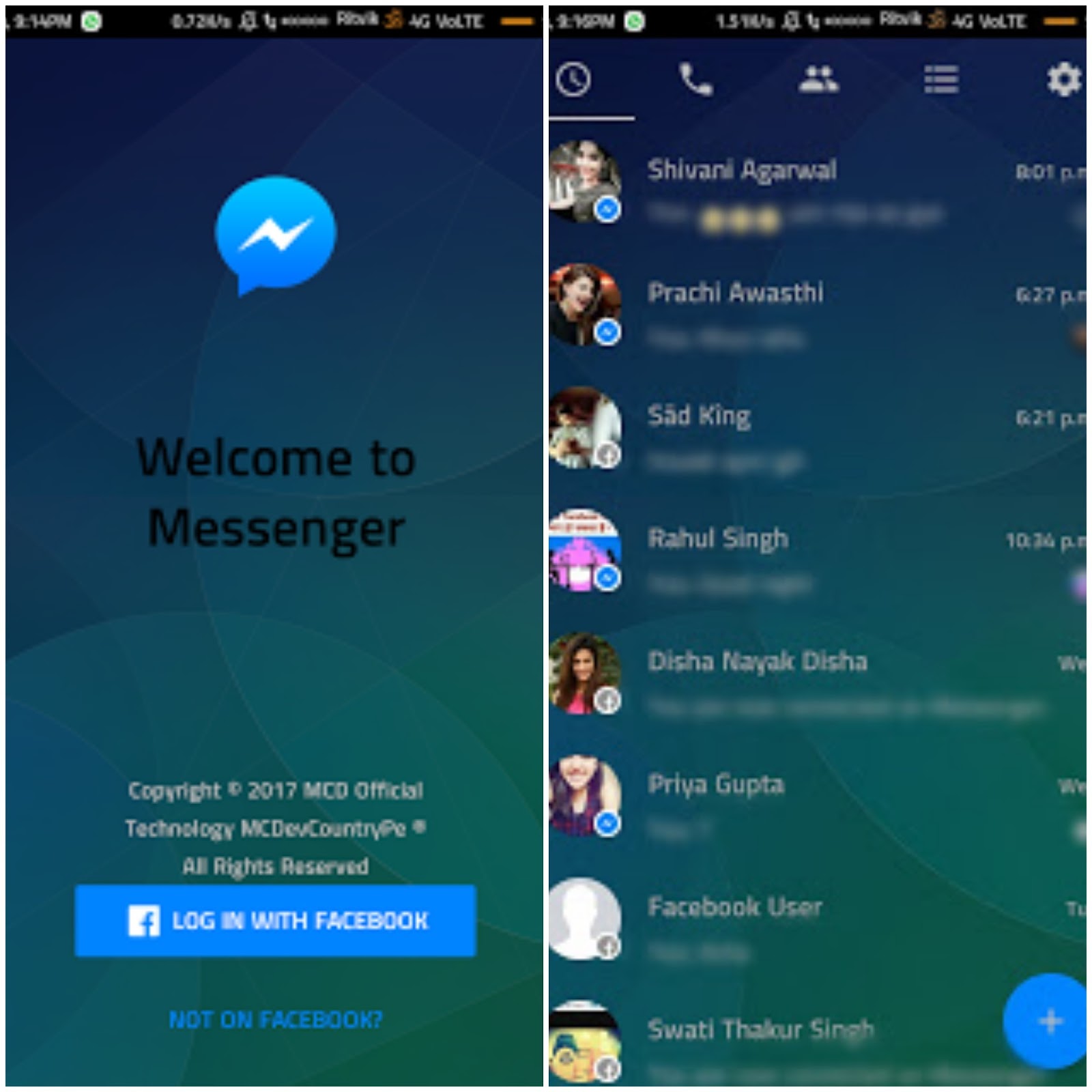 Facebook Messenger Transparent v60.0.0.24.70 Apk