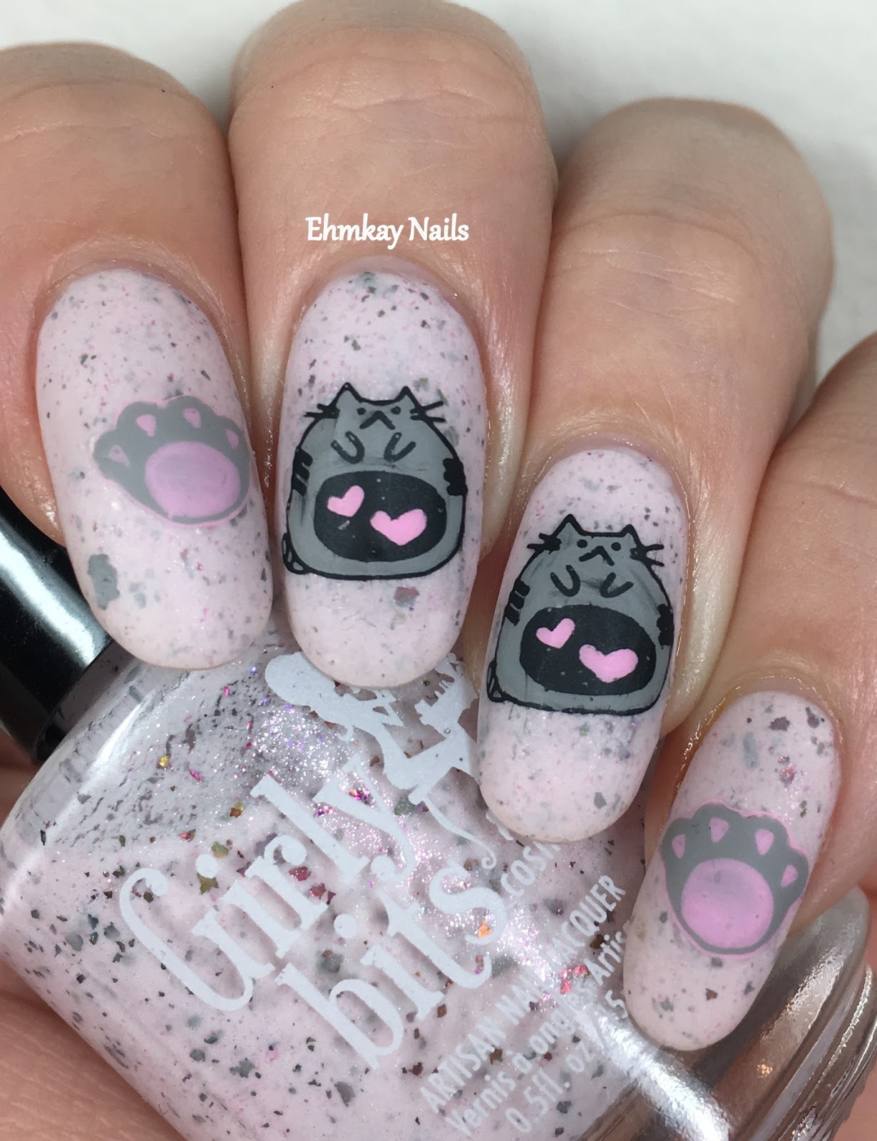 ehmkay nails: Dotted Hearts Valentine's Day Nail Art