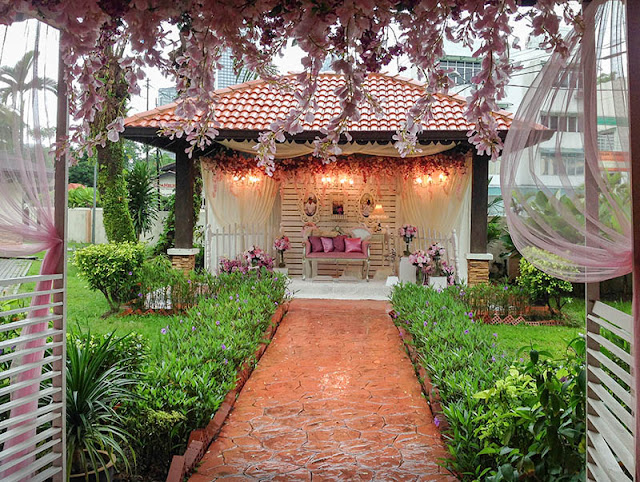 Pintu ke Pelamin konsep Bali di Felda Villa