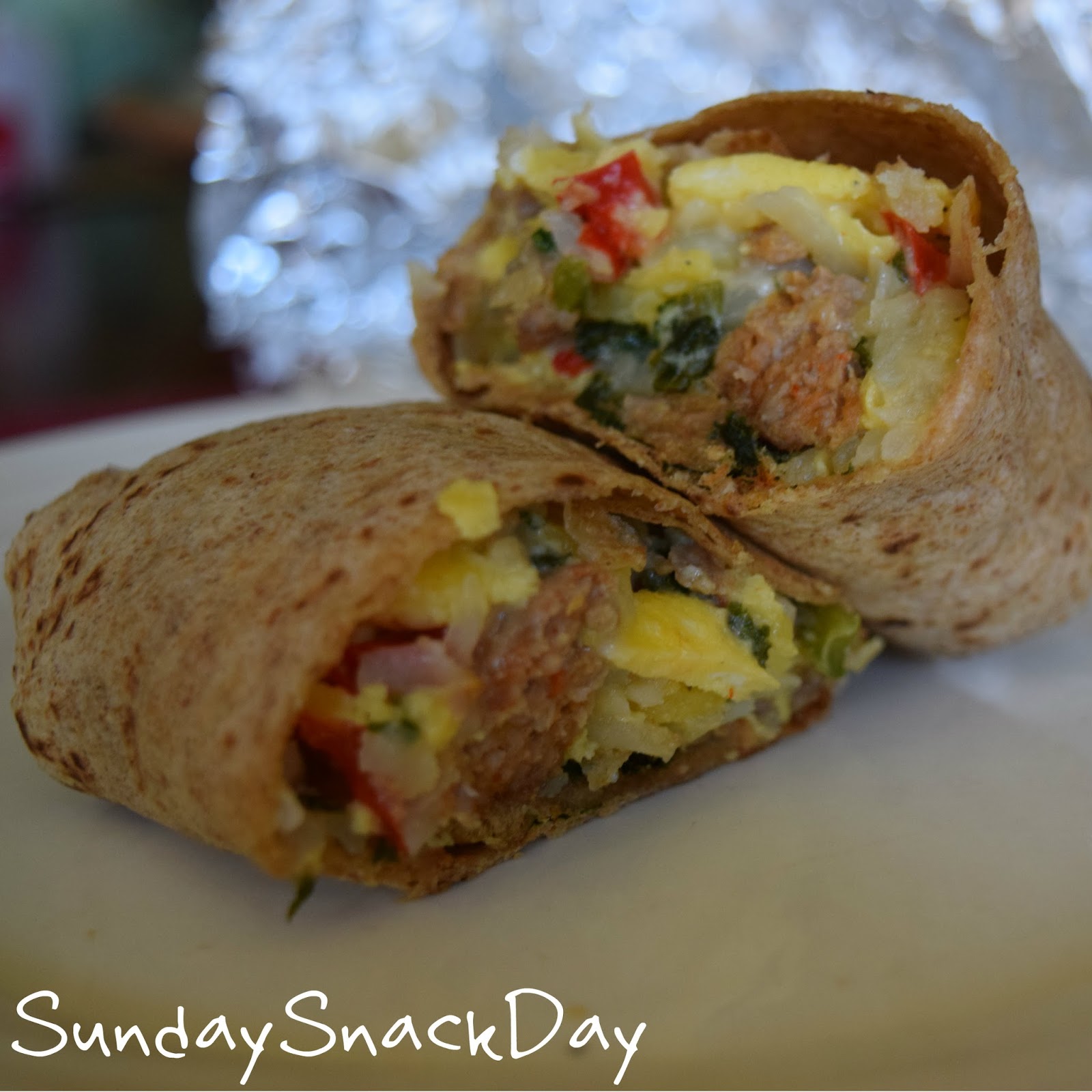 Sunday Snackday Turkey Sausage and Kale Frozen Breakfast Burritos