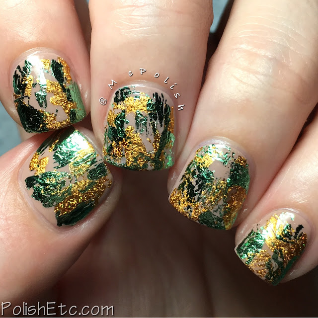 Green and Gold Nail Foils for the #31DC2016Weekly - McPolish