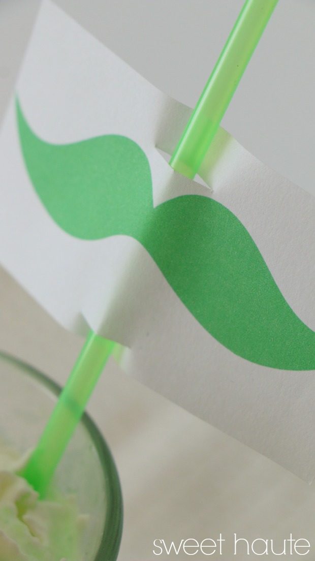 St Patricks Lime Green Milk and FREE Mustache Printables- SWEET HAUTE