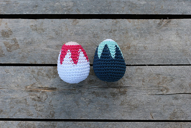 Crochet easter eggs, tapestry crochet pattern