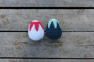 Crochet easter eggs, tapestry crochet pattern, Handmadeby TomToy, DIY