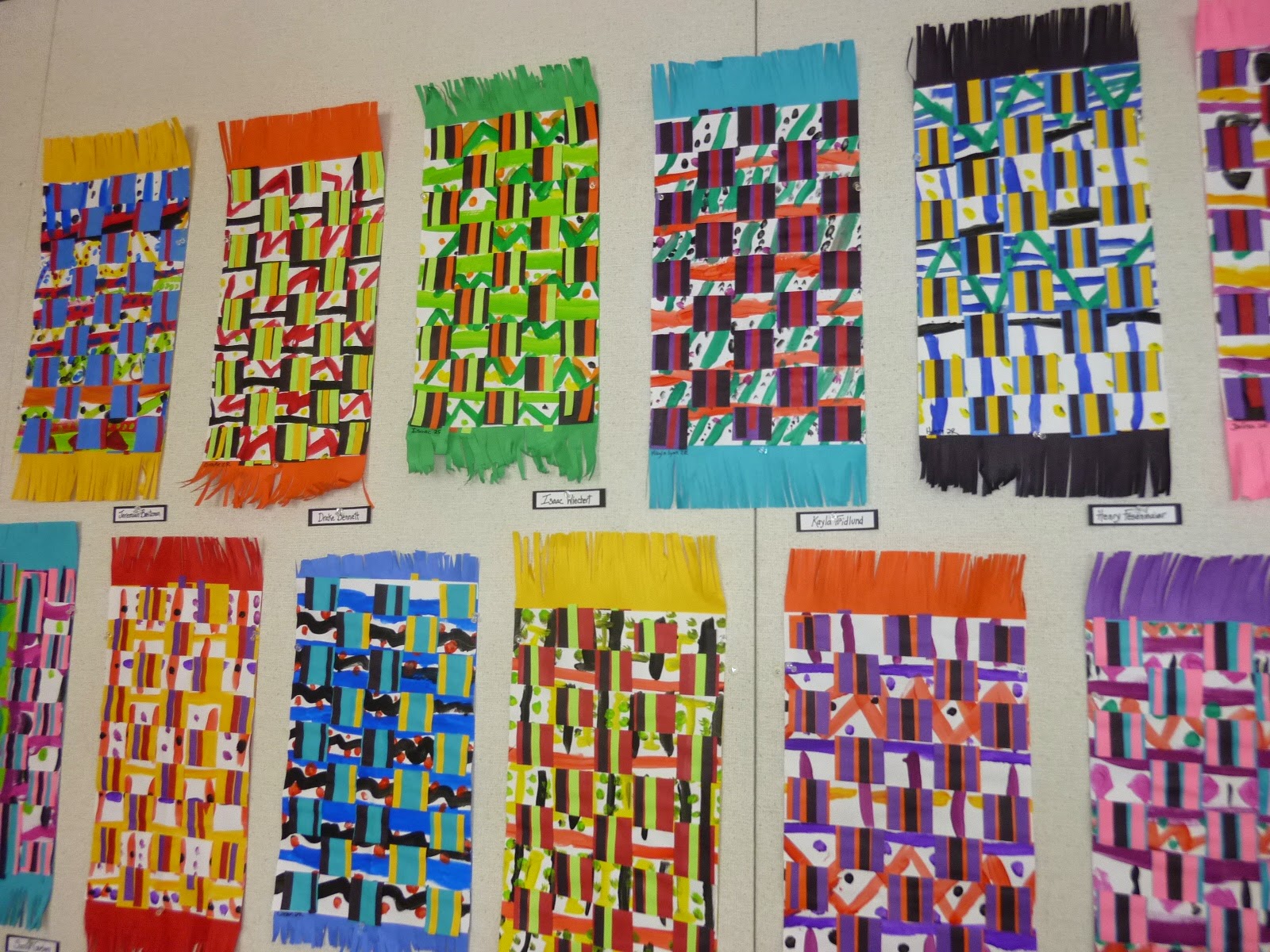 Mrs. Werner's Art Room 2nd Grade Kente Cloths