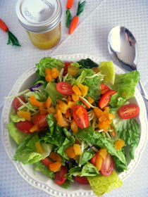 Romaine and Apricot Salad: A wonderfully light and delicious salad of romaine lettuce, broccoli slaw with an apricot dressing. Perfect for the holiday! - Slice of Southern