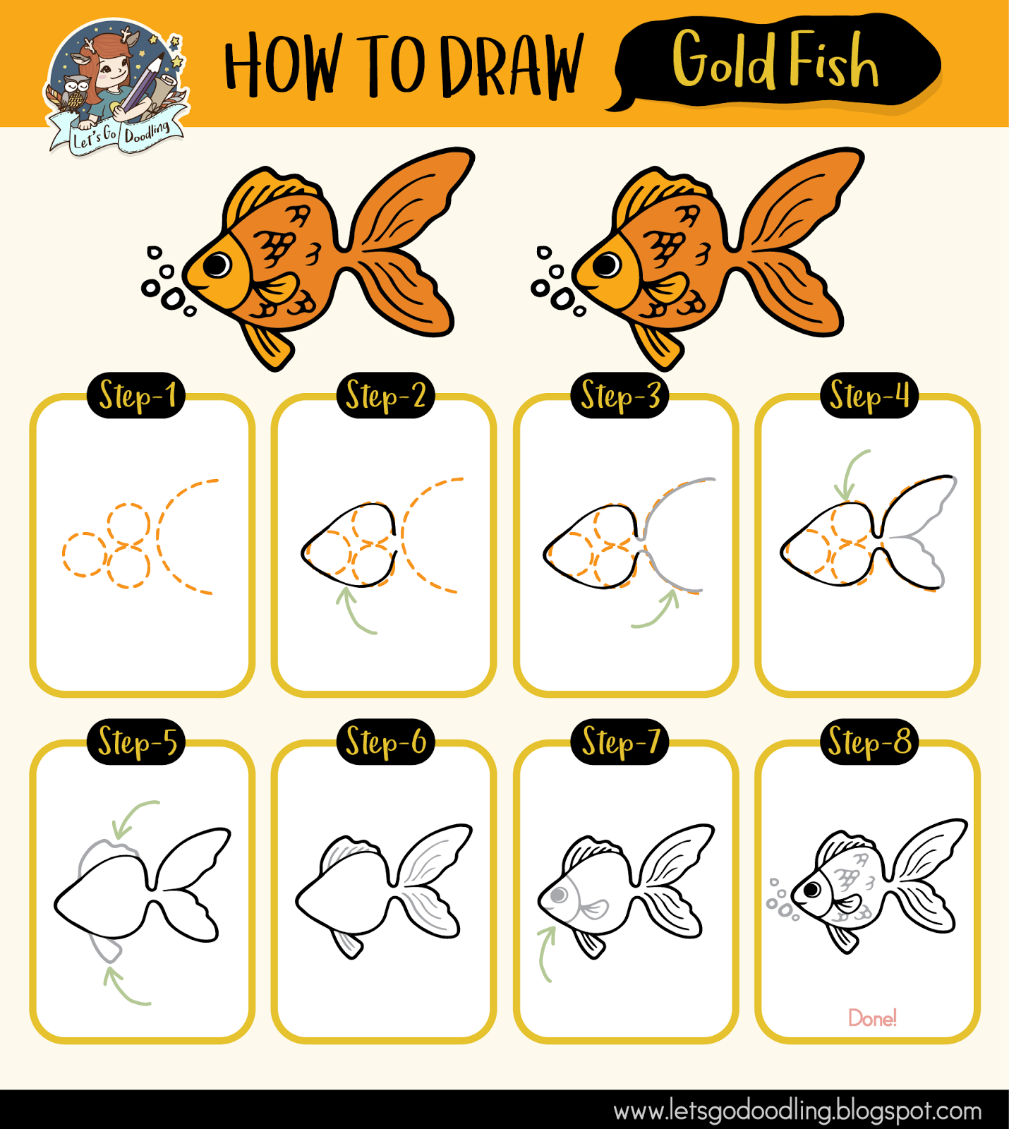 How to DRAW A FISH EASY Step by Step 