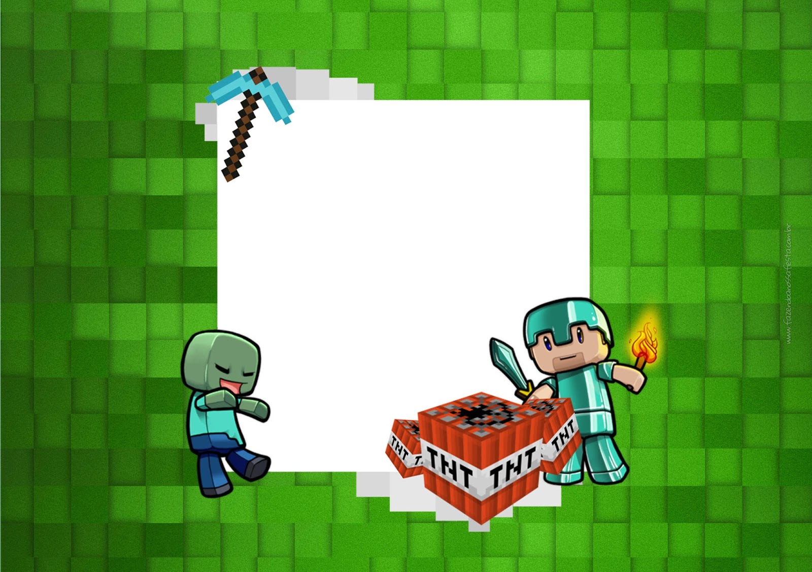 Minecraft Invitaciones para Imprimir Gratis. Oh My Fiesta! Friki