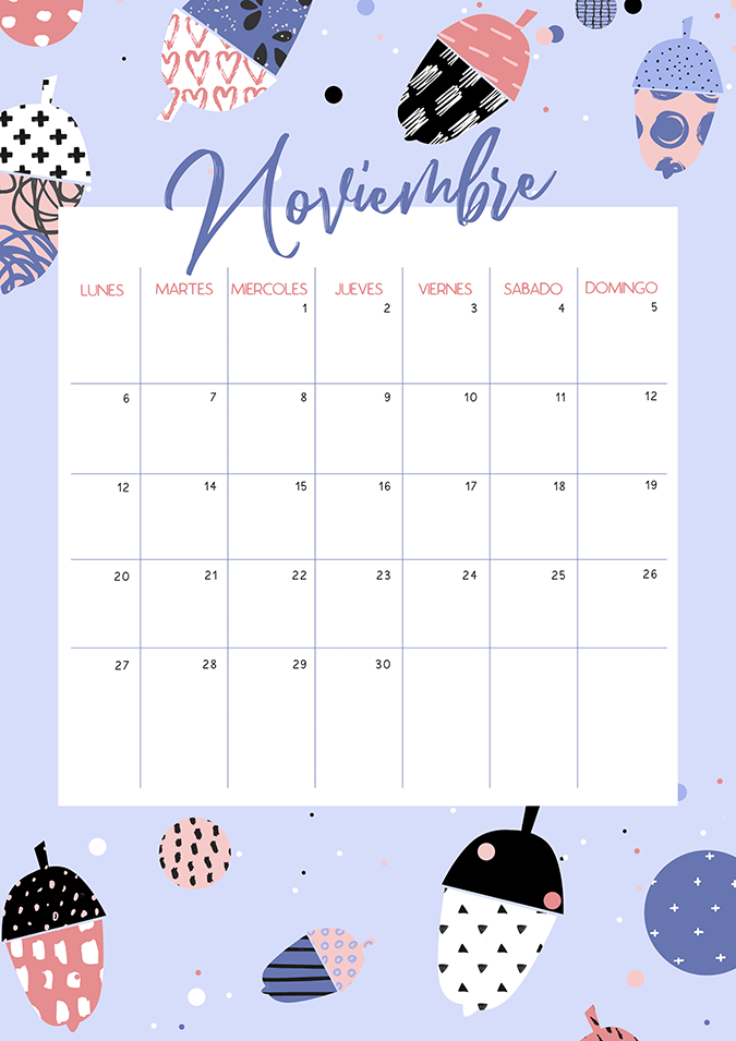 Calendario noviembre para imprimir: ¡Organiza tu mes con esta imagen! Calendario noviembre para imprimir: ¡Organiza tu mes con esta imagen!