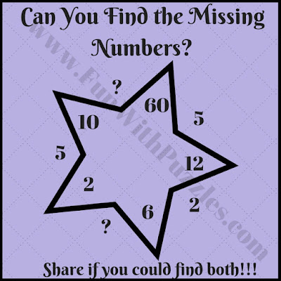 Can you find the missing numbers puzzle? Can you find the missing numbers puzzle?