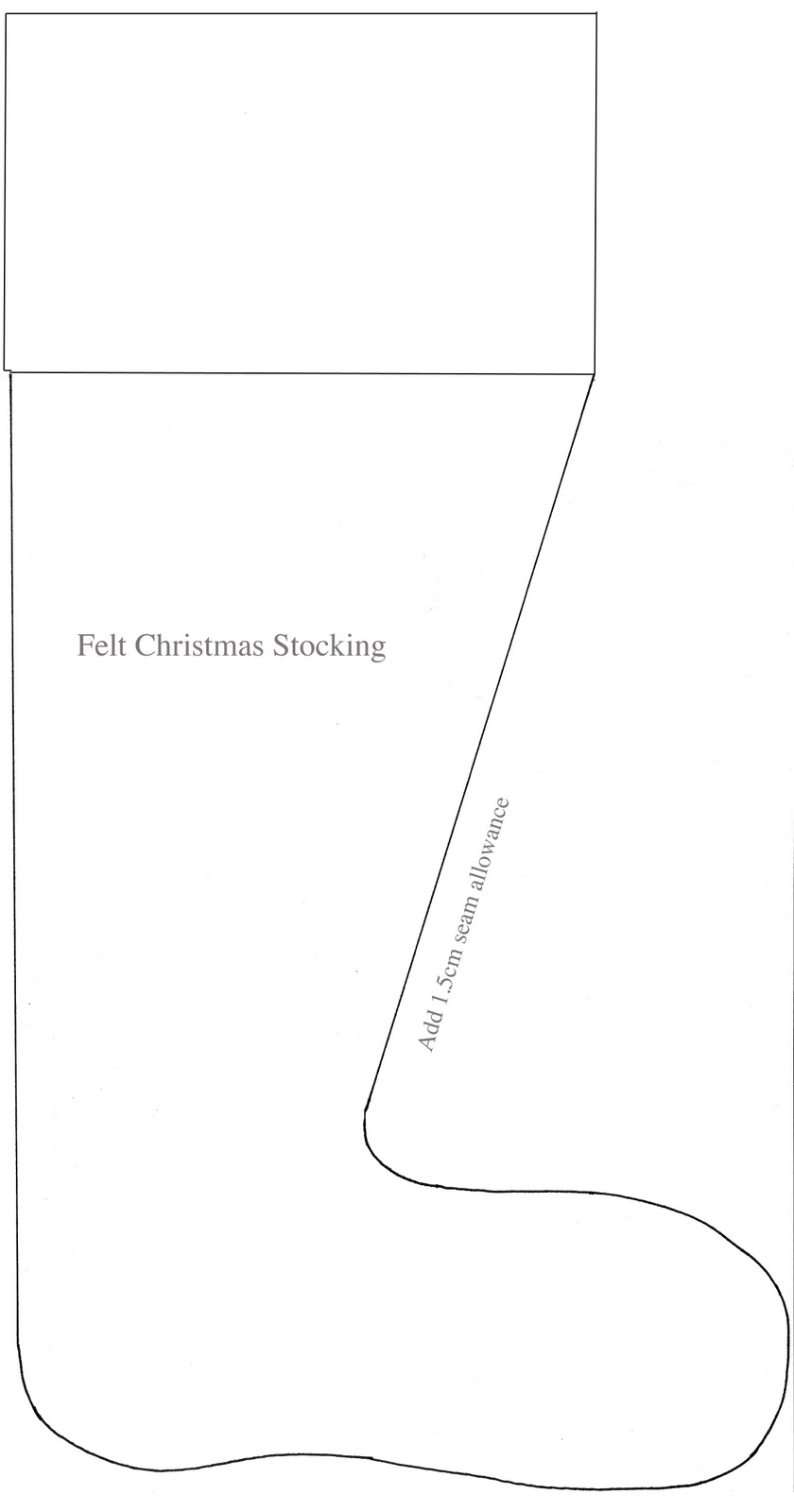 Easy Christmas Stocking Pattern Patterns Gallery