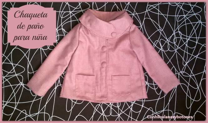 Con hilos, lanas y botones: chaqueta de paño para niña
