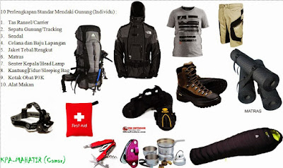 Bawa perlengkapan dan logistik seperlunya