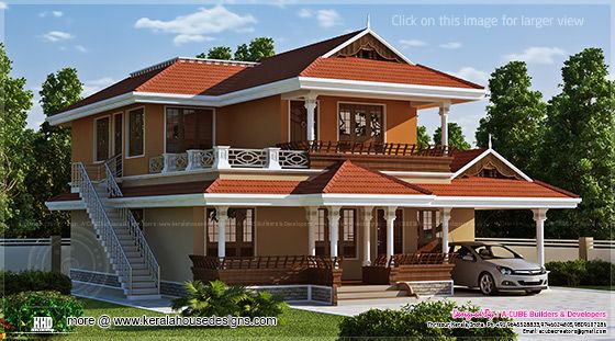 2466 sq-ft beautiful Kerala house