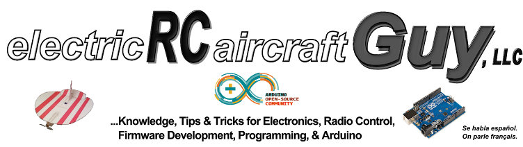 ElectricRCAircraftGuy.com--RC, Arduino, Programming, & Electronics