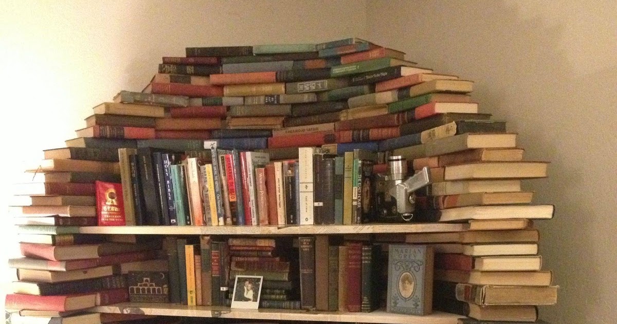 Bookshelf Bookcase made out of books
