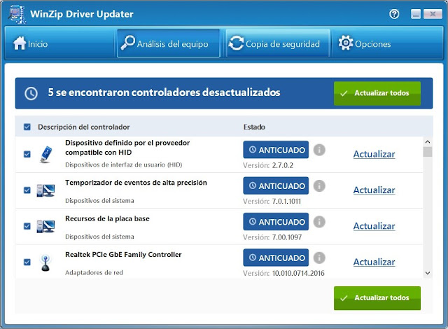 WinZip Driver Updater PC Full imagenes