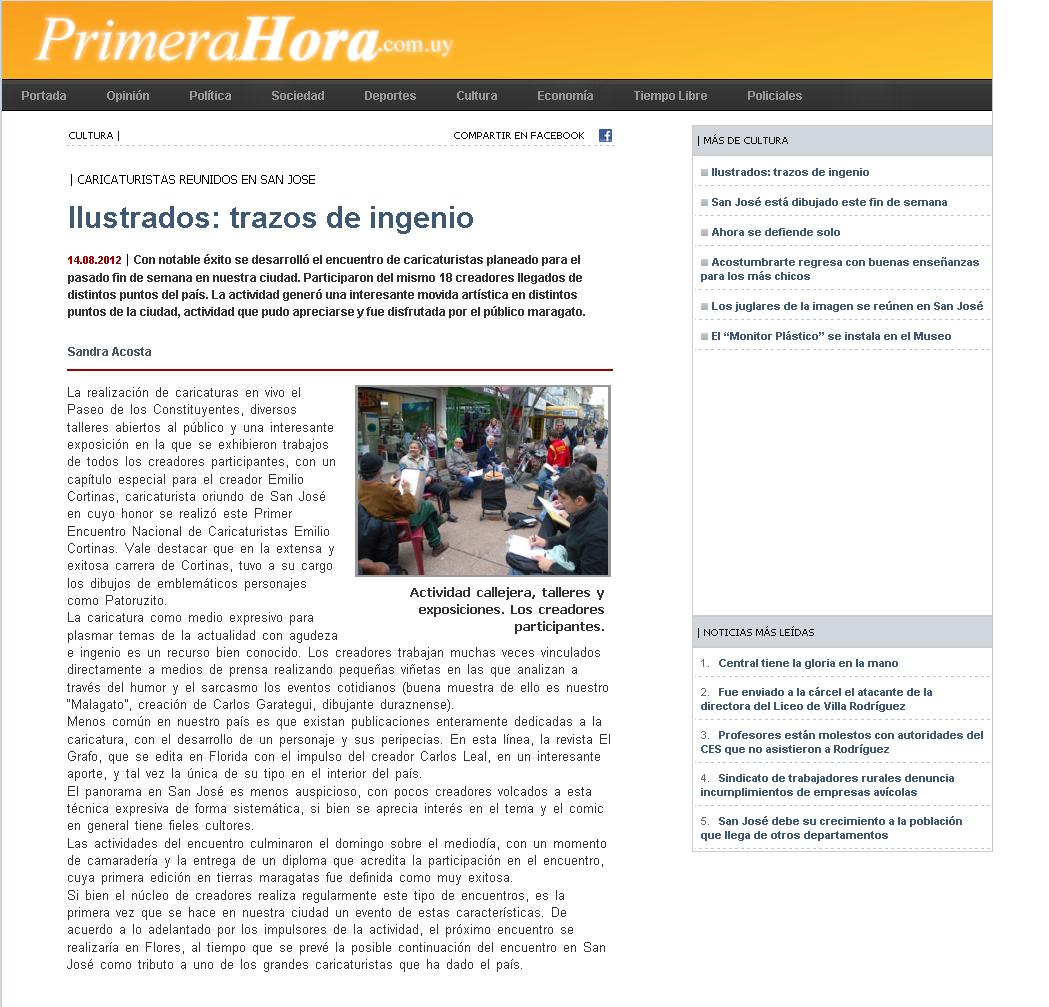 ILUSTRAZO. Dibujantes unidos y punto Encuentro de Caricaturistas en