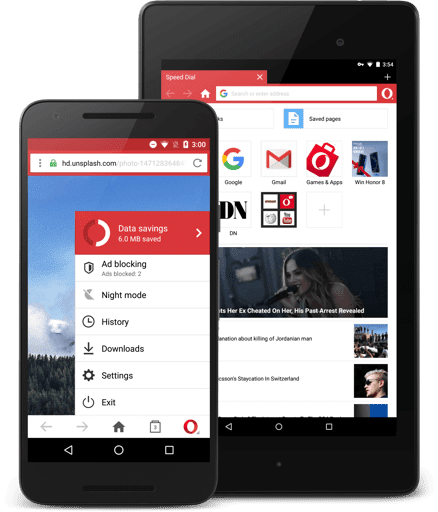 تحميل متصفح أوبرا ميني لفتح المواقع المحجوبة للأندرويد Opera Mini for Android Download