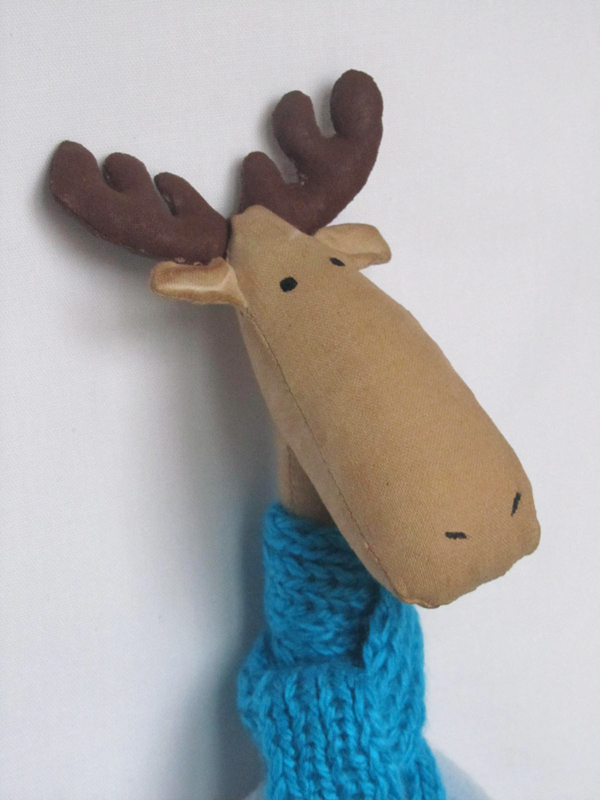 Handsome Handmade LongLegged Elk (Moose) Toy (Textile Handmade Toy)