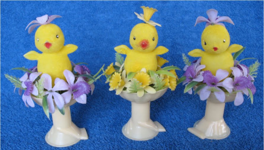 It's A Very Cherry World! VINTAGE PLASTIC EASTER DECORATIONS