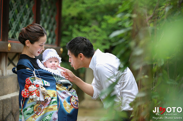 御香宮神社でのお宮参出張撮影