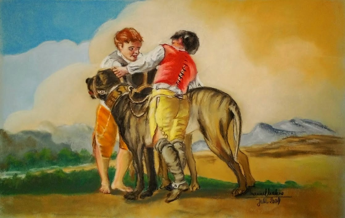 Niños con perros de presa (Goya)