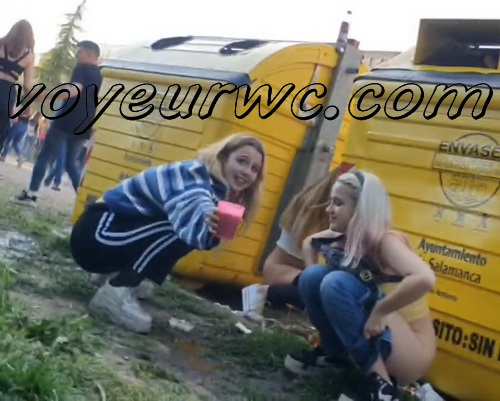 Girls Gotta Go 174 (Hidden videos of many girls taking a piss outdoor in public at a concert while being totally drunk)