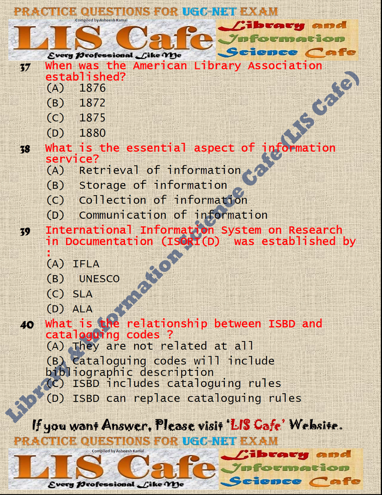 Practice Questions for December2018 Exam