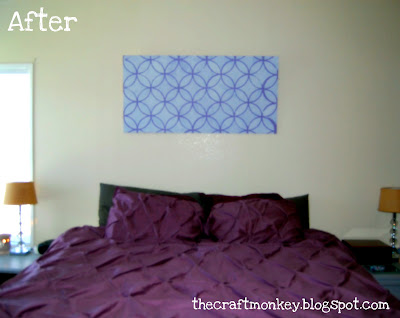 Stenciled headboard