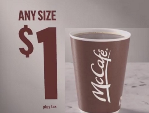 Mcdonalds Coffee Deal $1 McCafe Any Size