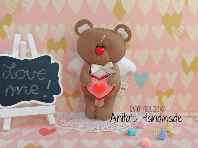 filc, felt, fieltro, feltro, miś, mis, misio, misie, misiek, miś z filcu, mis z filcu, filcowy mis, felt bear, felt teddy bear, oso de fieltro, urso de feltro, handmade, hand made, anita's handmade, anitas handmade, ręcznie szyty, recznie szyte, hobby, craft, felt craft, maskotka z filcu, rekodzielo, rękodzieło, hand made, love, milosc, miłość, walentynki, dzien walentego, prezent na walentynki, valentines day, vaelntinesday, valentines, valentines gift, prezent na walentynki handmade, serce, heart, red heart, co na walentynki, oryginalny prezent na walentynki, amorek, filcowy amorek, misiek amorek, amor