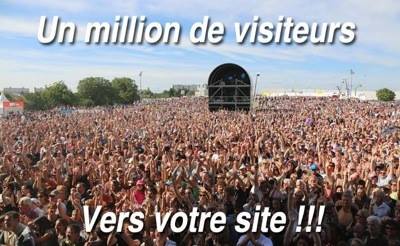 Un million de visiteurs FREE vers votre site