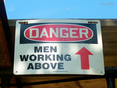 Danger - Men working above!