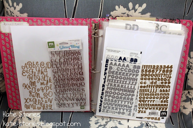 Katie Stories Scrapbook + Crafting Blog: Sticker Organization