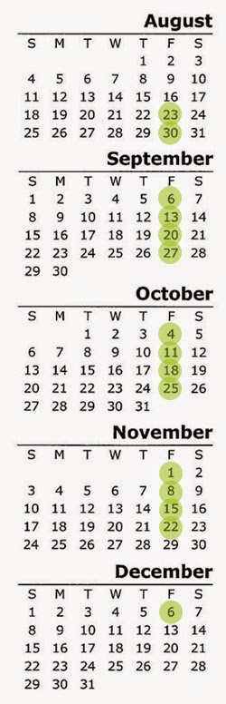 Fall 2013 Calendar