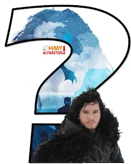 Abecedario GoT Jon Snow. GoT Jon Snow Alphabet.