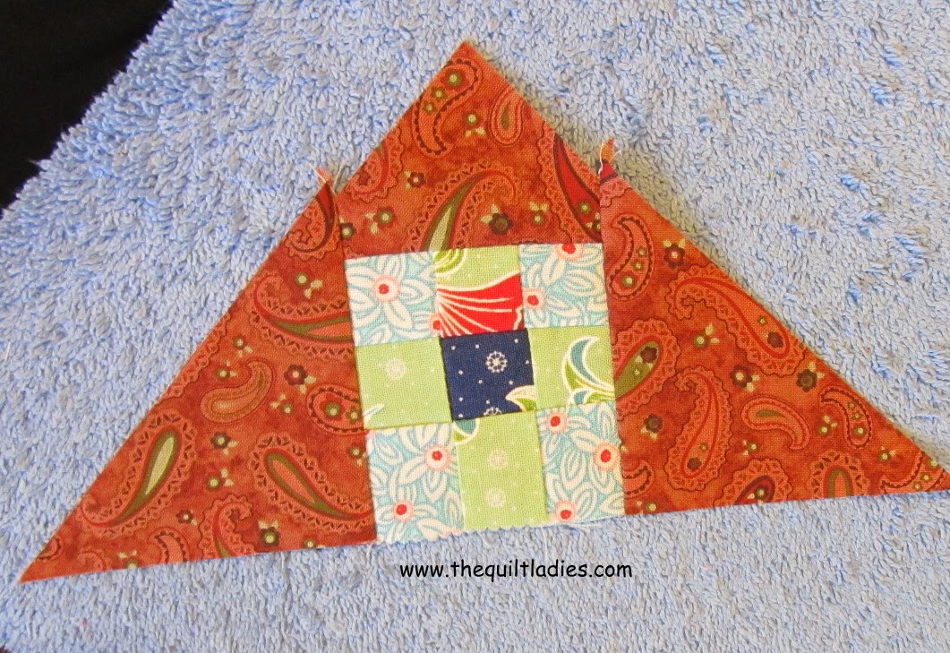 free nine patch quilt block into a quilted table topper.