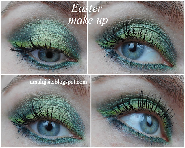 Makijaż w kolorach Wielkanocy: zielono-żołty :)