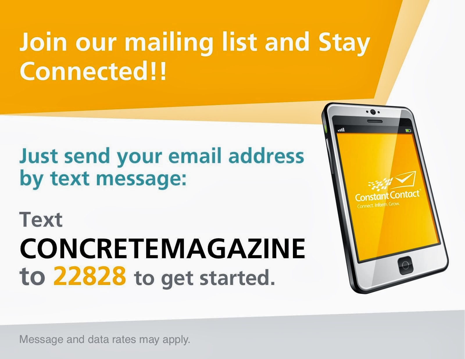 Join the Concrete Mailing list