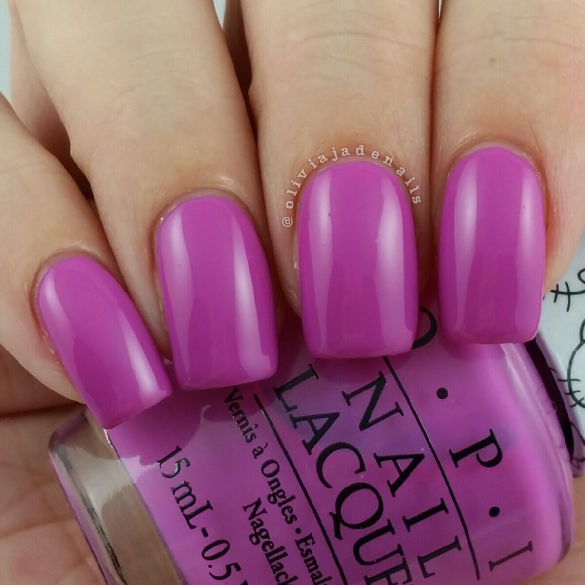 OPI Super Cute In Pink swatched by Olivia Jade Nails